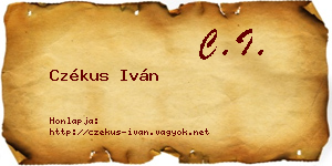Czékus Iván névjegykártya