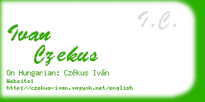 ivan czekus business card